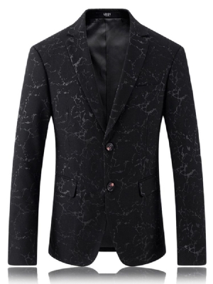 Lapela De Peito Único Masculino Jacquard Slim Blazer Masculino