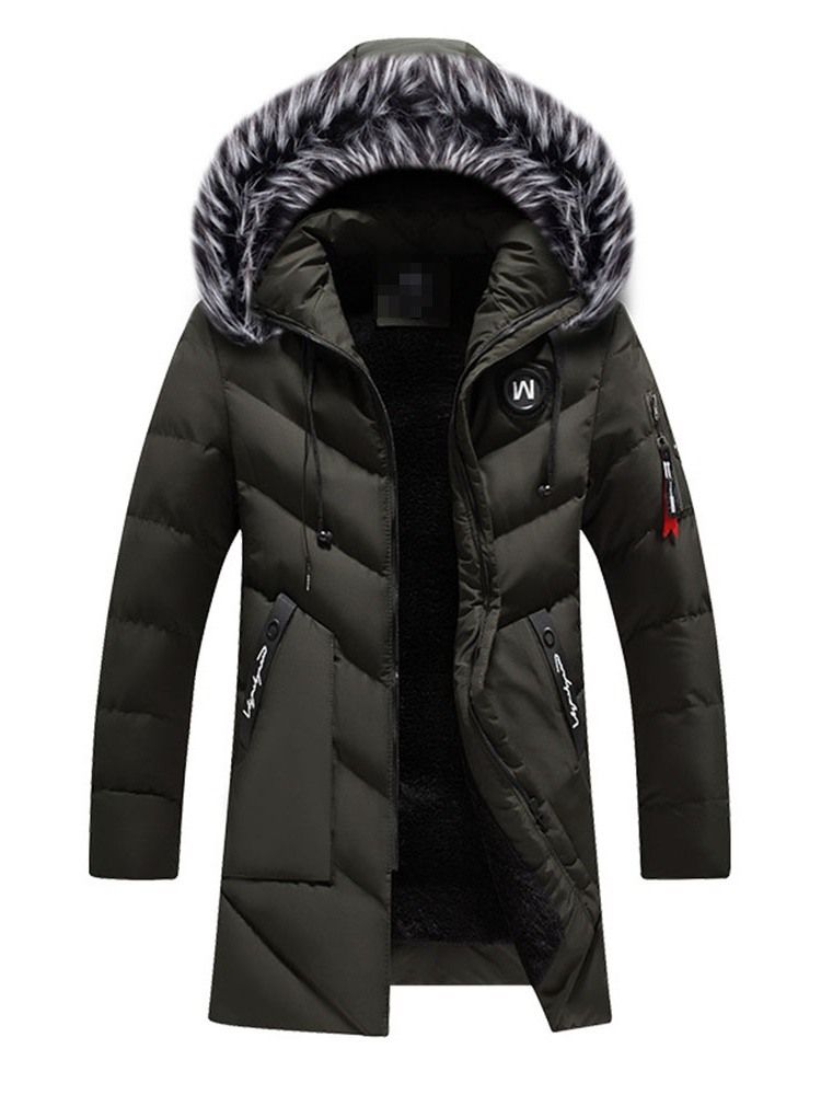 Patchwork Color Block Com Capuz E Zíper Jaqueta Europeia Masculina