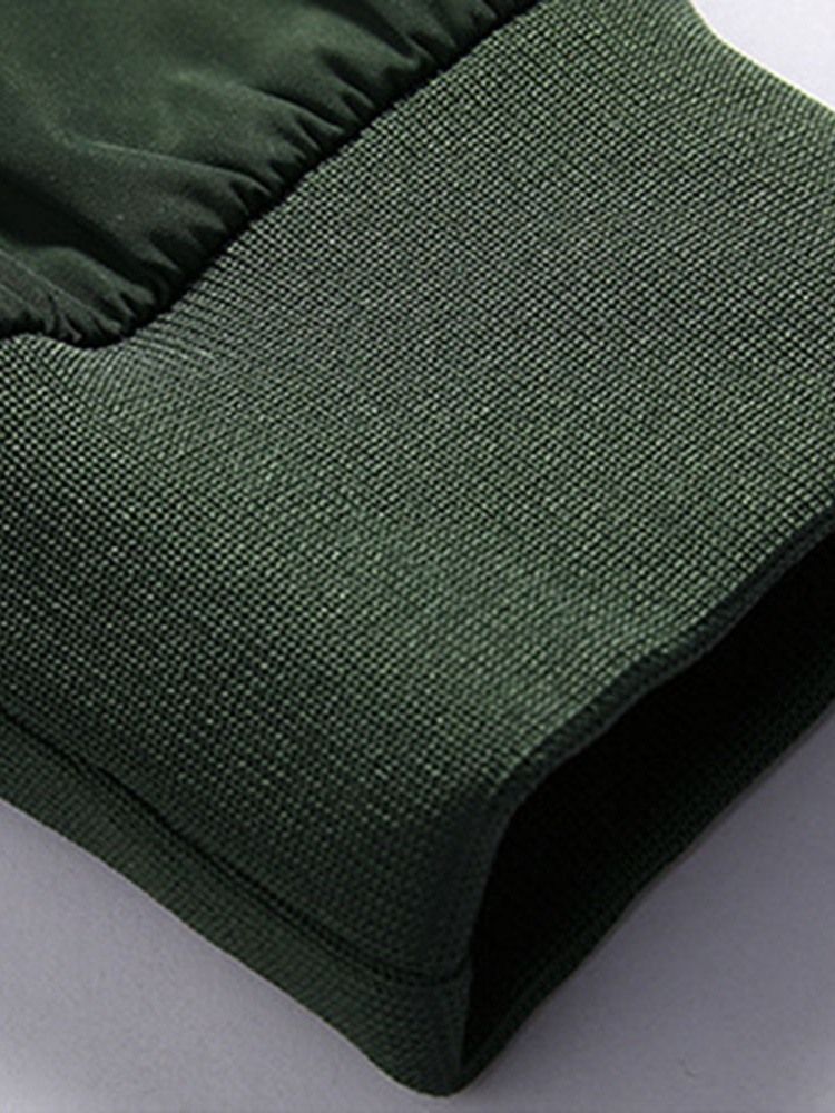 Suporte Collar Patchwork Thick Slim Jaqueta Masculina Com Zíper