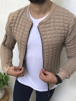 Suporte De Zíper Com Gola Grossa Jaqueta Fina Masculina