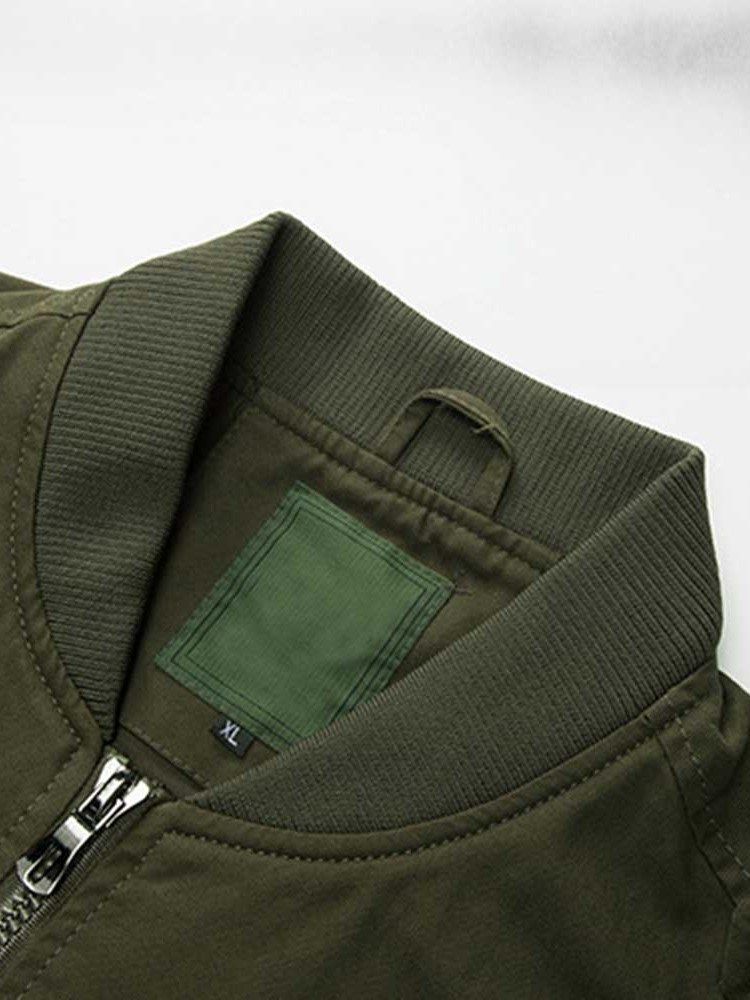 Suporte De Zíper Gola Cor Bloco Estilo Fino Jaqueta Masculina