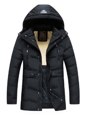Zíper Simples Cor Lisa Com Capuz Jaqueta Masculina Europeia