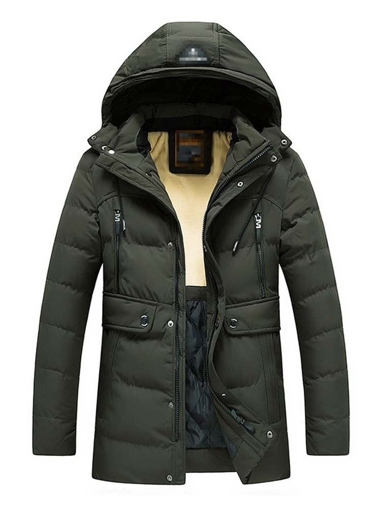 Zíper Simples Cor Lisa Com Capuz Jaqueta Masculina Europeia