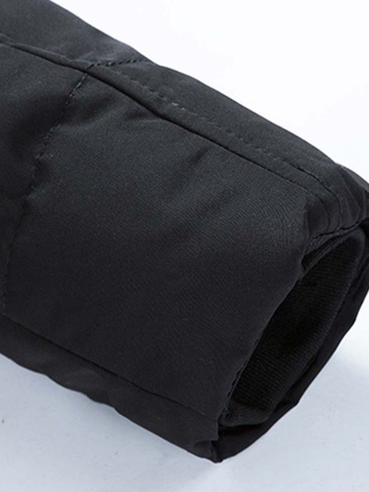 Zíper Simples Cor Lisa Com Capuz Jaqueta Masculina Europeia