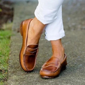 Fio Deslizante Feminino Liso Com Sapatos Finos Casuais