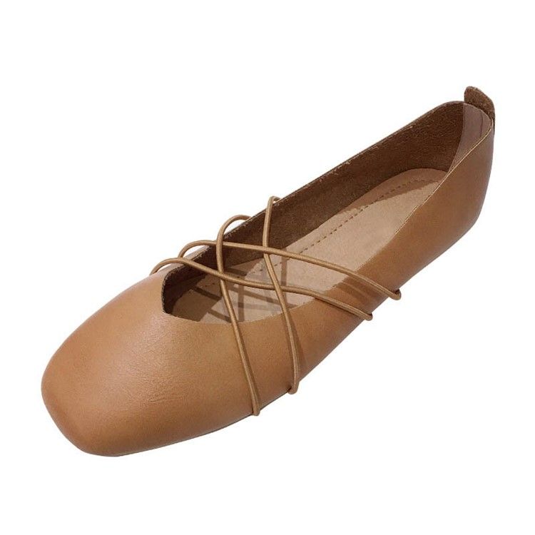 Pu Square Toe Slip-on Feminino