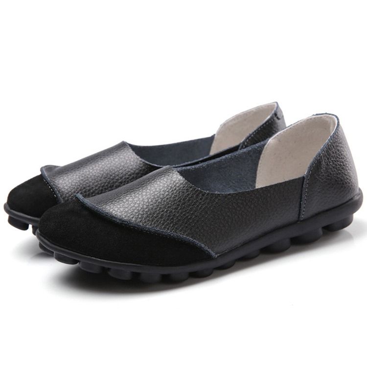 Sapatos Femininos De Dedo Redondo Liso Com Salto Baixo (1-3 cm)