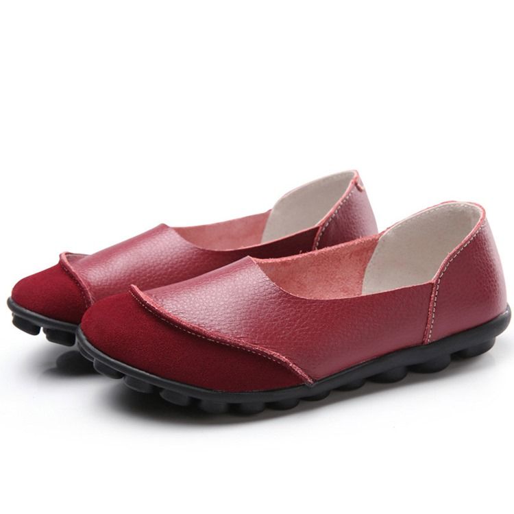 Sapatos Femininos De Dedo Redondo Liso Com Salto Baixo (1-3 cm)