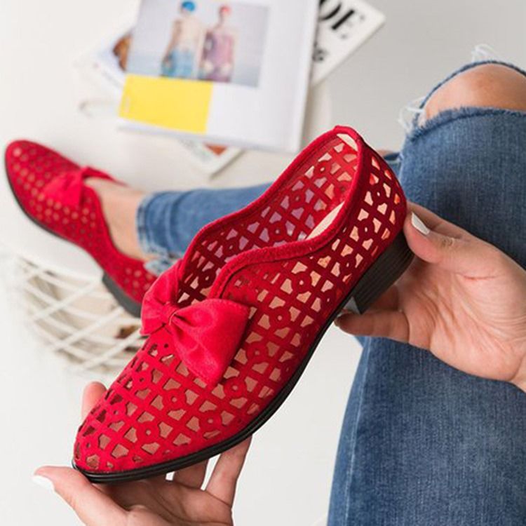 Sapatos Femininos De Salto Médio Oco De Salto Médio (3-5 cm)