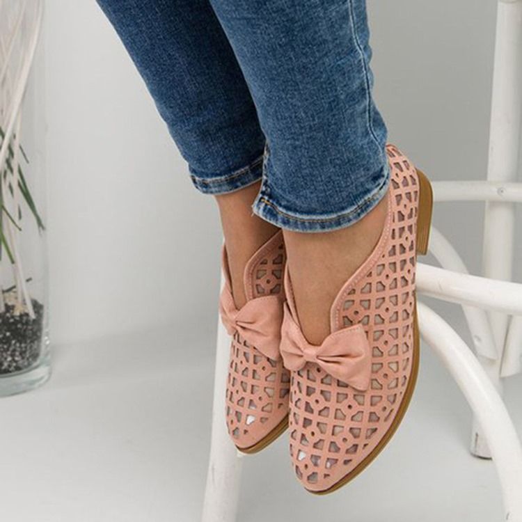 Sapatos Femininos De Salto Médio Oco De Salto Médio (3-5 cm)