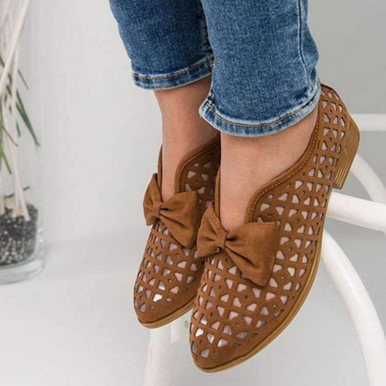 Sapatos Femininos De Salto Médio Oco De Salto Médio (3-5 cm)