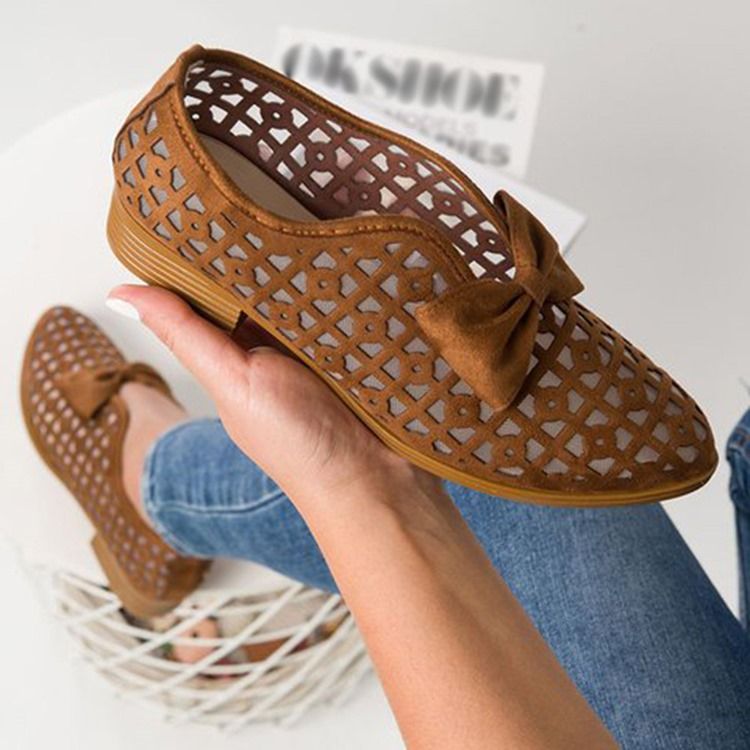 Sapatos Femininos De Salto Médio Oco De Salto Médio (3-5 cm)