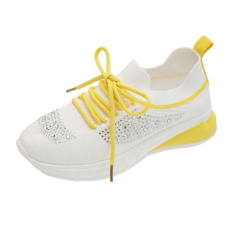 Tênis Liso Feminino Com Decote Decotado Superior Redondo Dedo Do Pé Redondo
