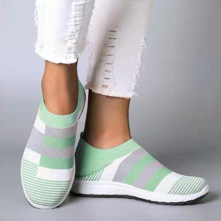 Toe Redondo Feminino Slip-on Com Sapatos Fino Superior Decotado