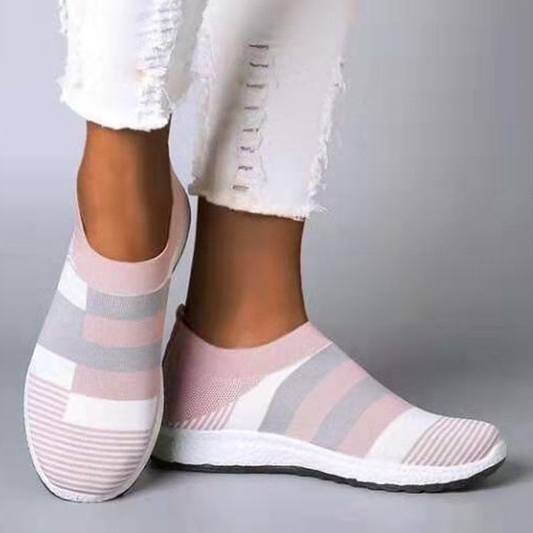 Toe Redondo Feminino Slip-on Com Sapatos Fino Superior Decotado