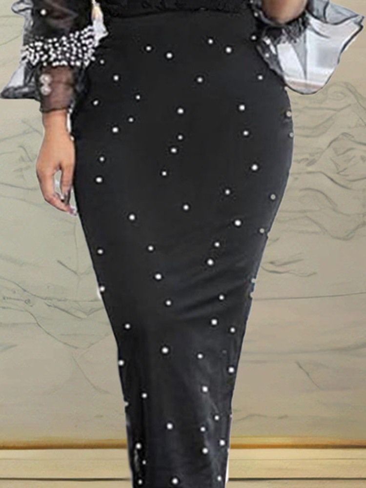 Bodycon Feminino Saia Simples Simples Na Altura Do Tornozelo