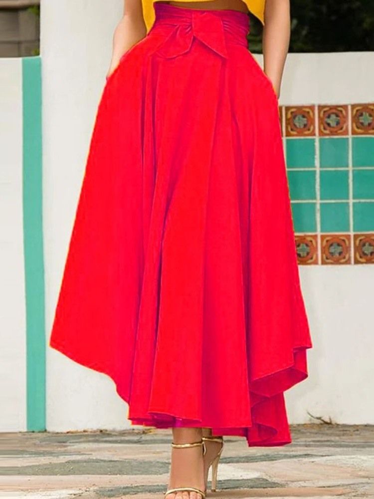 Expansão Até O Tornozelo Lisa Moda Feminina Saia