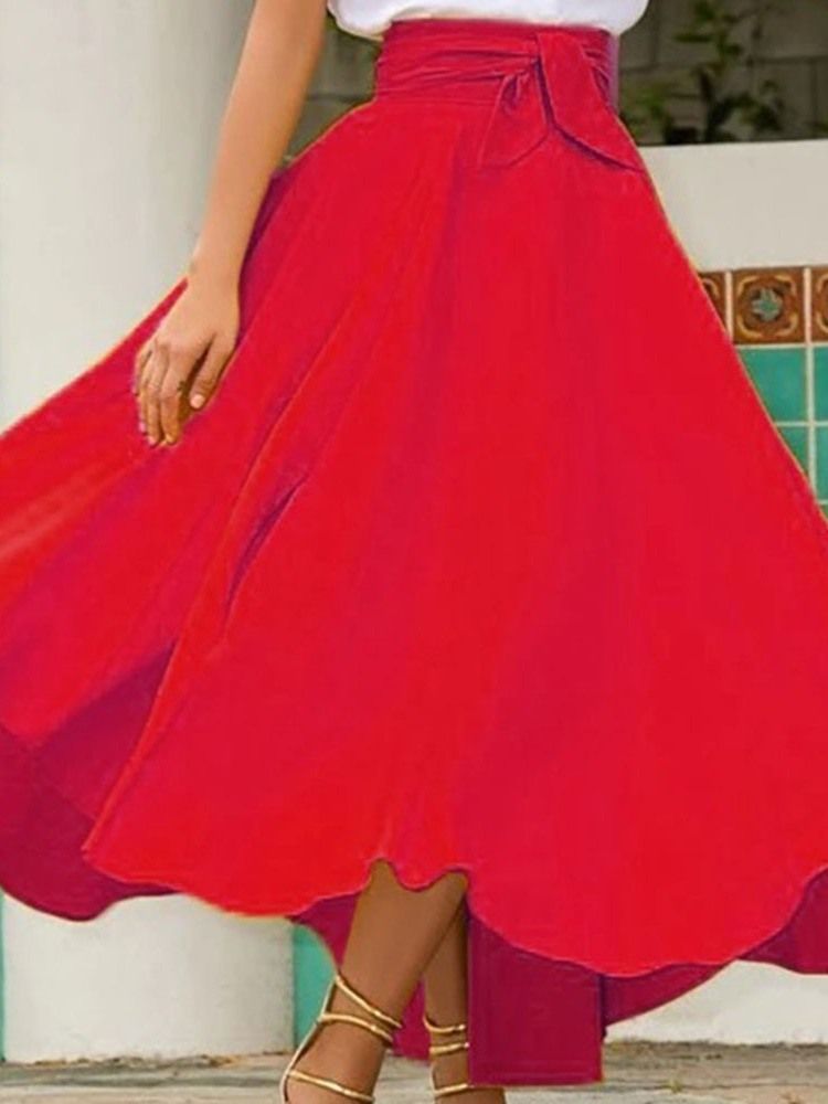 Expansão Até O Tornozelo Lisa Moda Feminina Saia