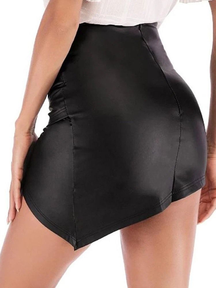 Mini Saia Feminina Saia Simples Assimétrica Da Moda
