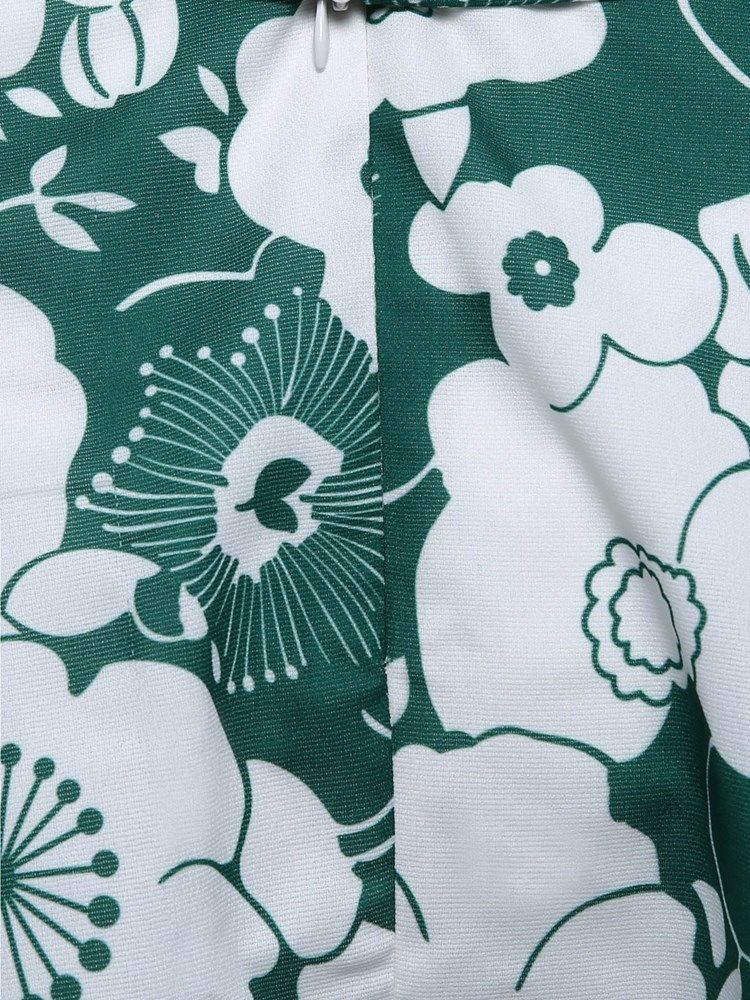 Minissaia Feminina Color Block Flower Print