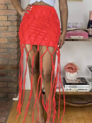 Plain Patchwork Bodycon Fashion Saia Feminina