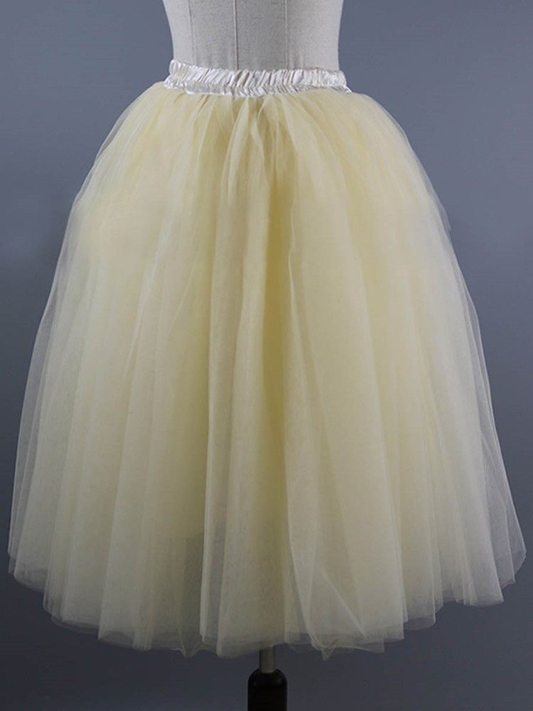 Saia De Casamento Feminina De Tule De Cintura Alta