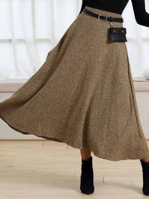Saia Elegante Feminina Com Corte Médio Na Panturrilha