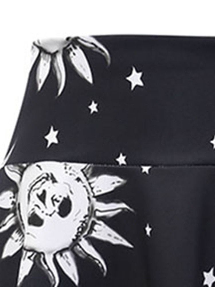 Saia Estampada De Desenho Animado Com Fantasia Feminina De Halloween