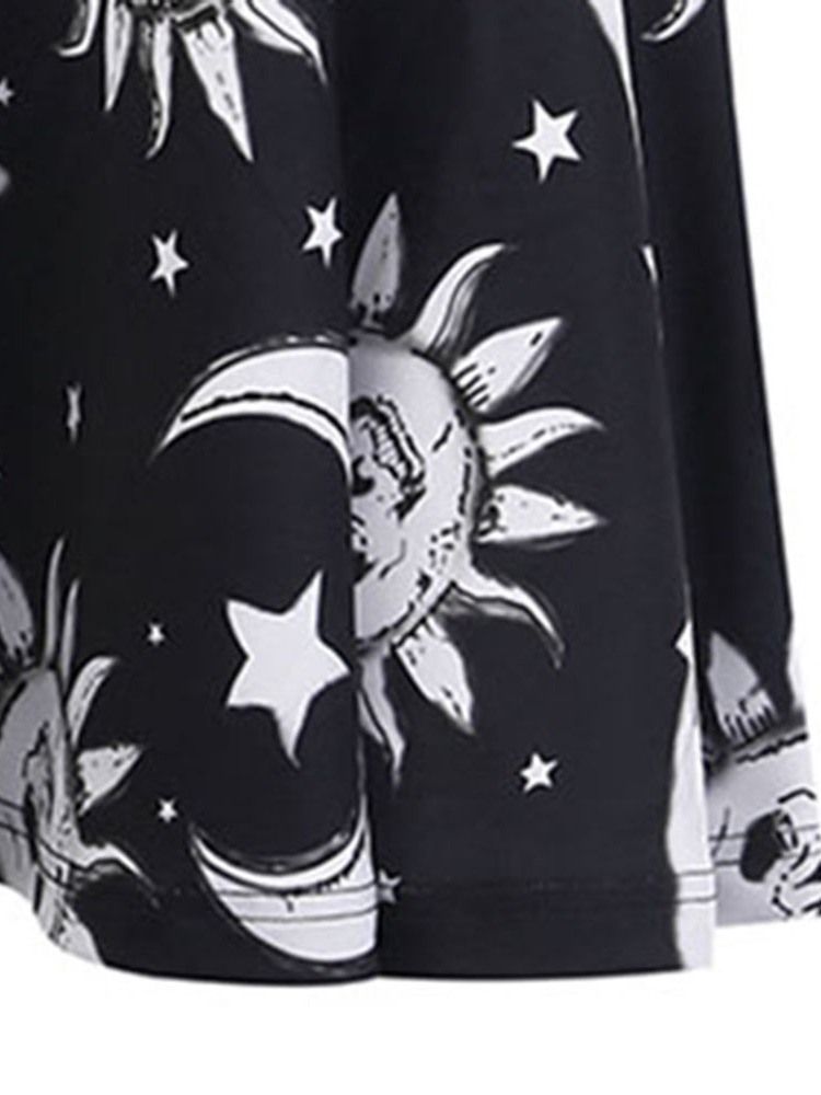 Saia Estampada De Desenho Animado Com Fantasia Feminina De Halloween