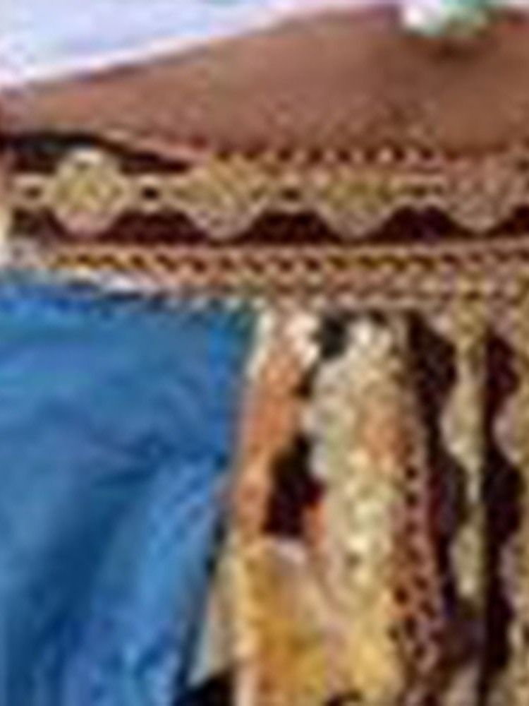Saia Feminina Bloco De Cores Estampado Assimétrico