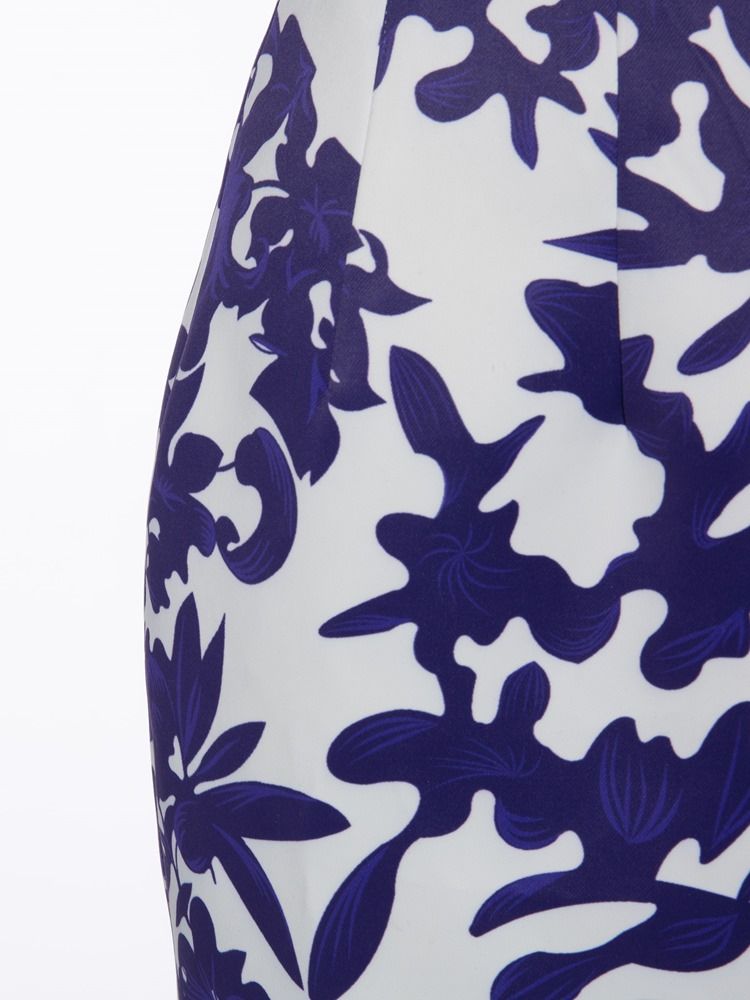Saia Feminina Com Estampa Floral Bodycon Na Cintura