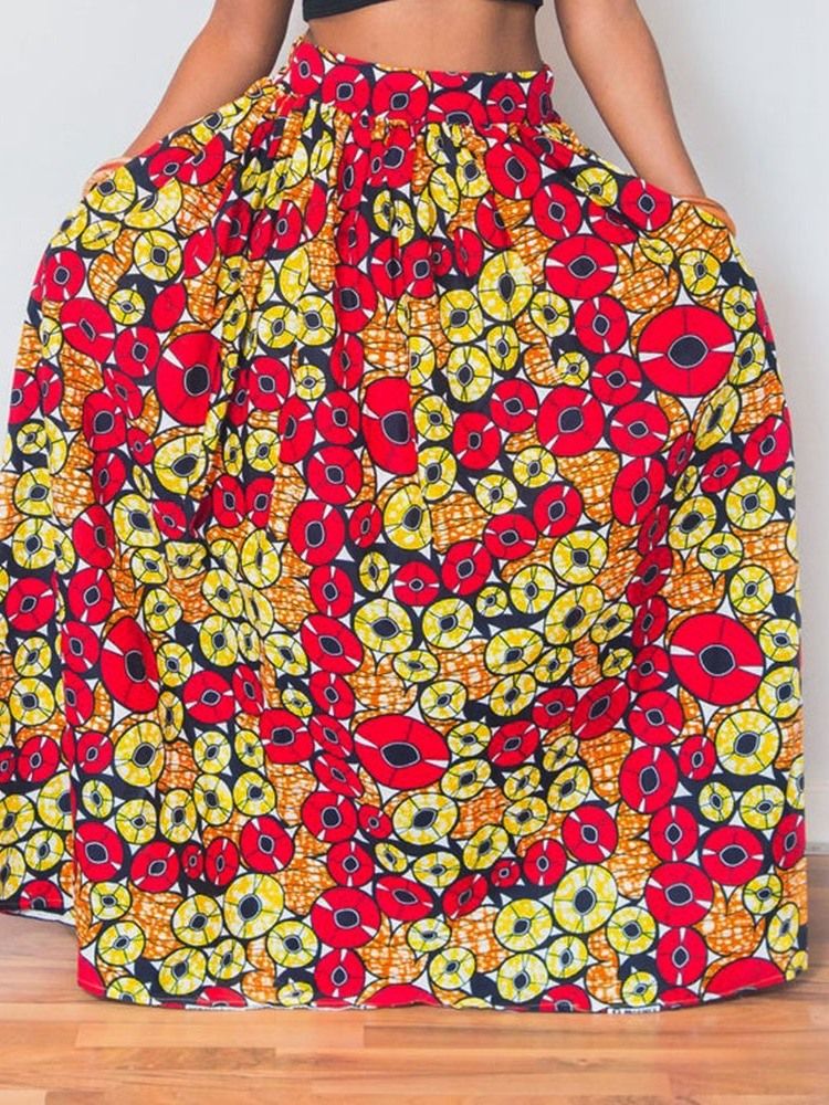 Saia Feminina Com Estampa Geométrica A-line Travel Look