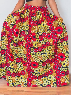 Saia Feminina Com Estampa Geométrica A-line Travel Look