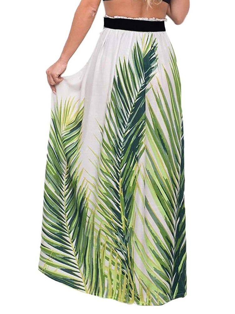 Saia Feminina De Faroeste Floral Até O Chão