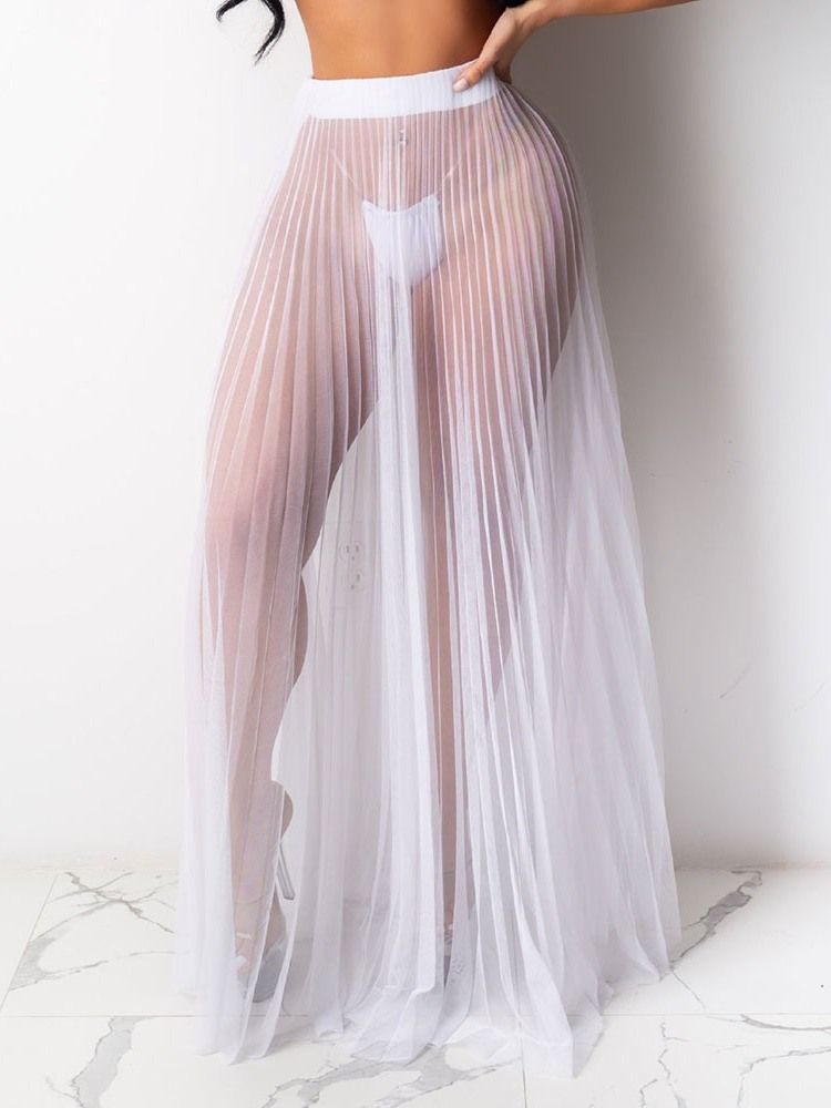 Saia Feminina Lisa Transparente Em Linha A