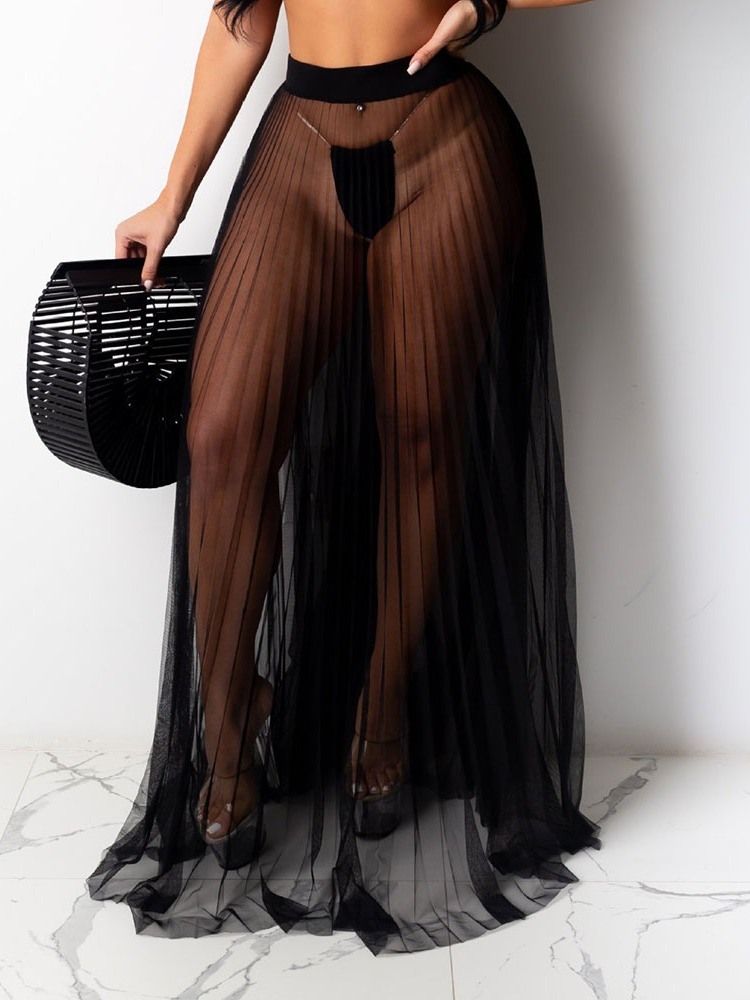 Saia Feminina Lisa Transparente Em Linha A
