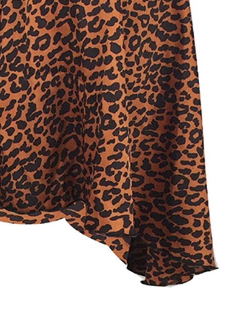Saia De Meia Panturrilha Estampada Assimétrica Feminina