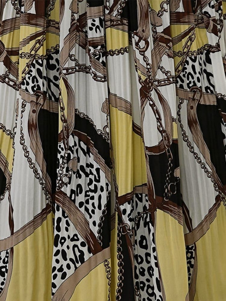 Saia Noturna Feminina Moda Africana Plissada Meia Canela Alta Cintura