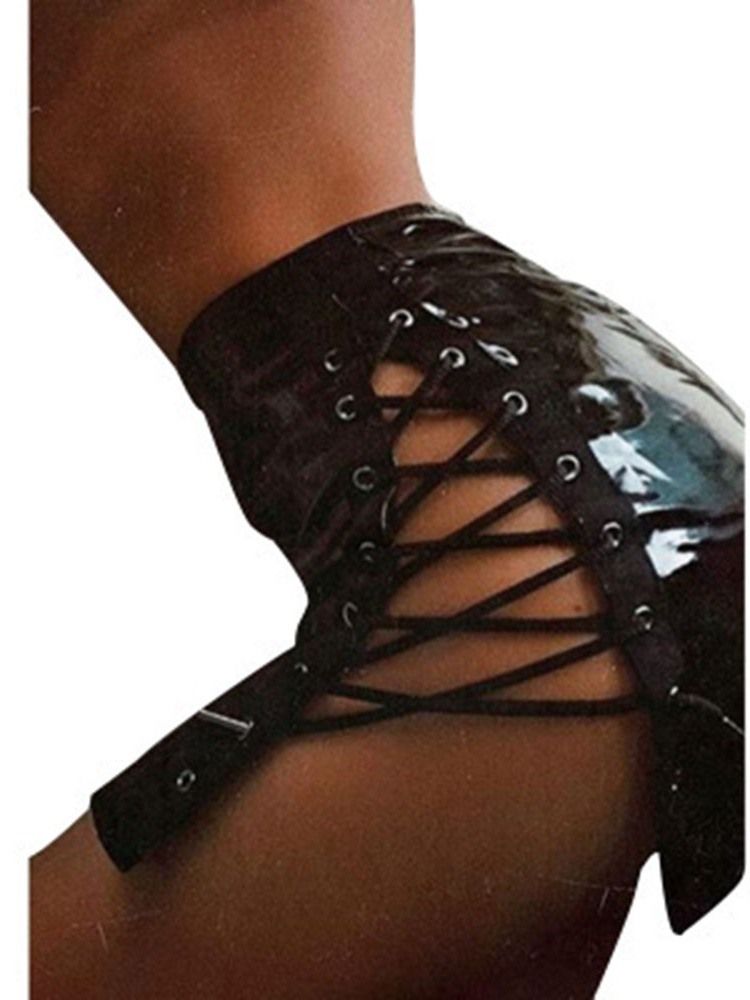 Saia Sexy Feminina Simples Lace-upbodycon
