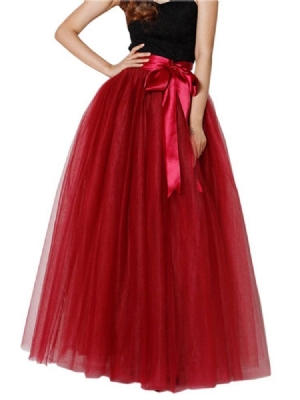 Vestido De Baile Saia Feminina De Cintura Alta Até O Chão