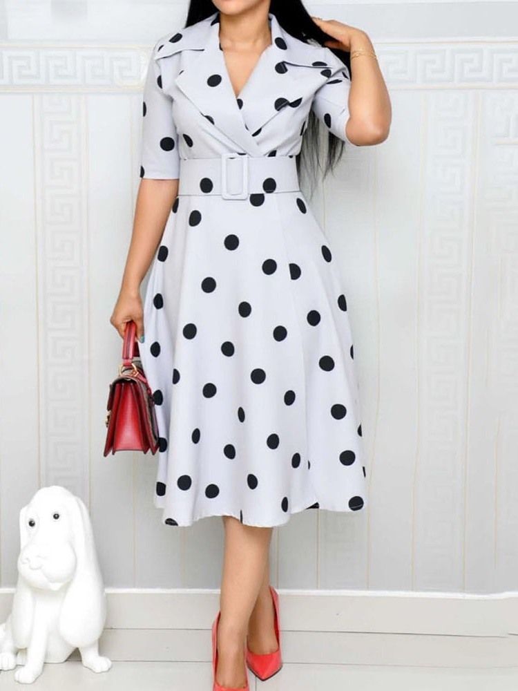 Bolinhas Femininas Linha A Meia Canela Meia Manga Regular Ol Dres (sem Cintura)