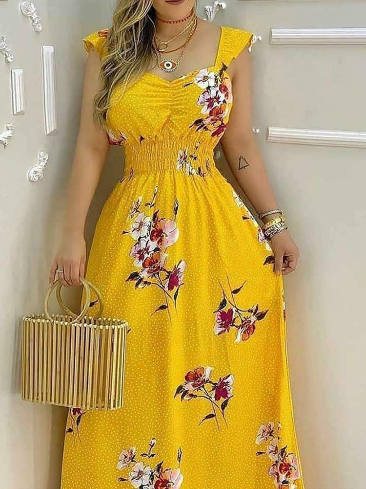 Boné Com Estampa De Manga Comprida Até O Chão Pullover Vestido Feminino Linha A