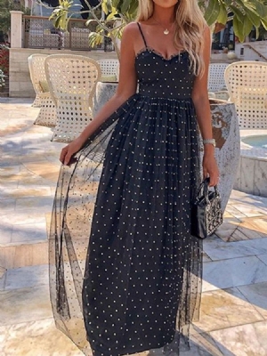 Pulôver De Malha Sem Mangas Até O Chão Vestido Feminino Linha A