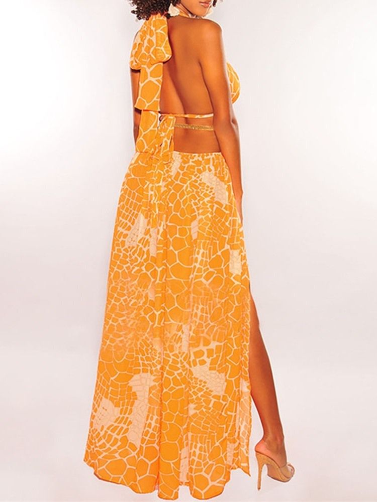 Vestido Comprido Até O Chão Sem Mangas Dividido Em Linha A Vestido Maxi Para Todas As Estações Vestidos De Praia Para Mulheres