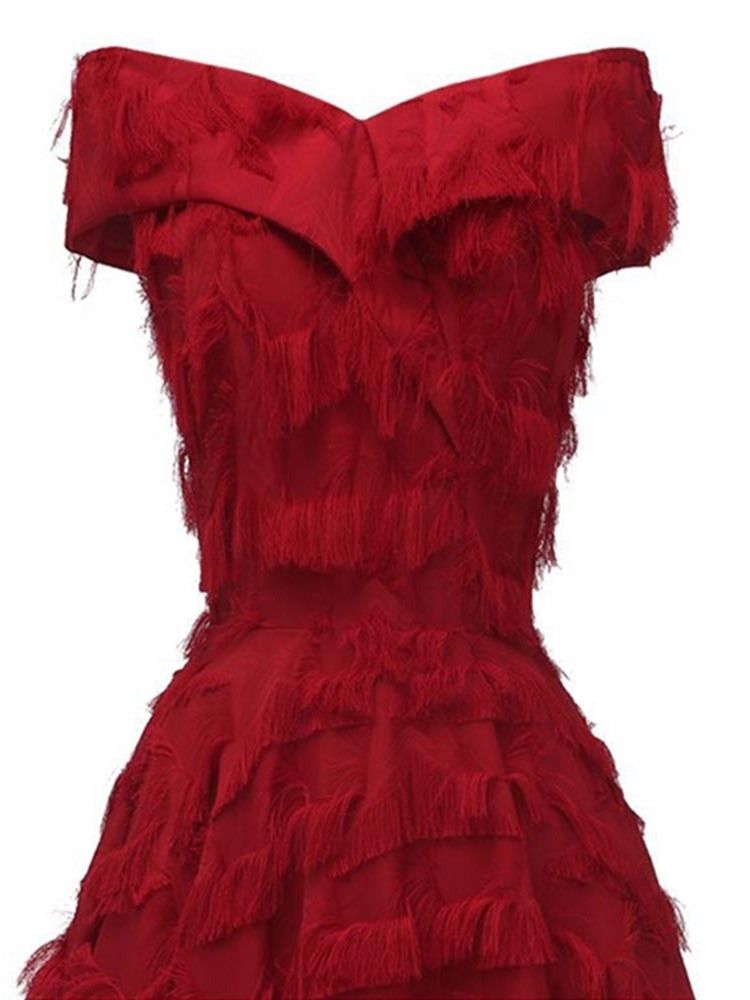 Vestido Feminino Com Borla Com Decote Em V Na Cintura