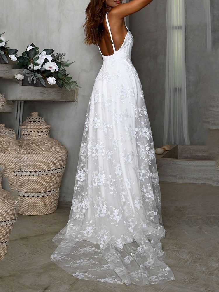 Vestido Feminino Com Decote Em V Malha Sem Mangas Liso Com Alça Espaguete