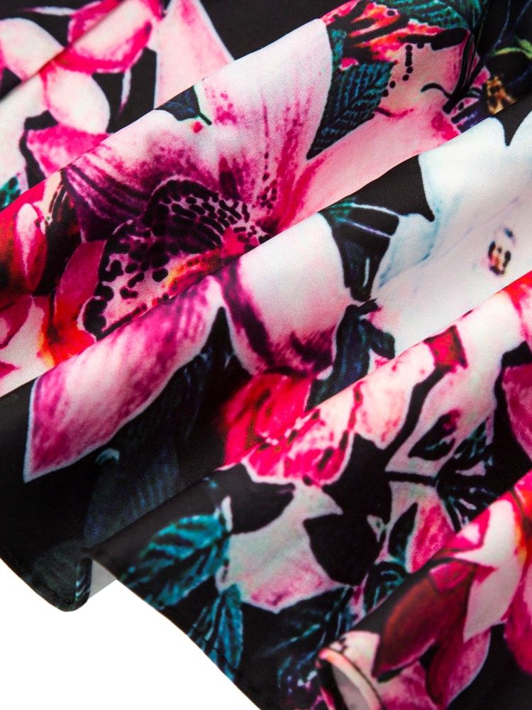 Vestido Feminino Com Decote Redondo Sem Mangas Vintage A Line