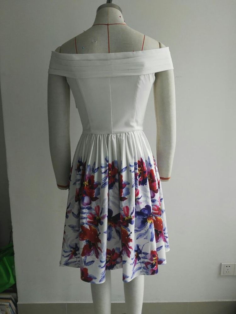 Vestido Feminino Com Decote Redondo Sem Mangas Vintage A Line