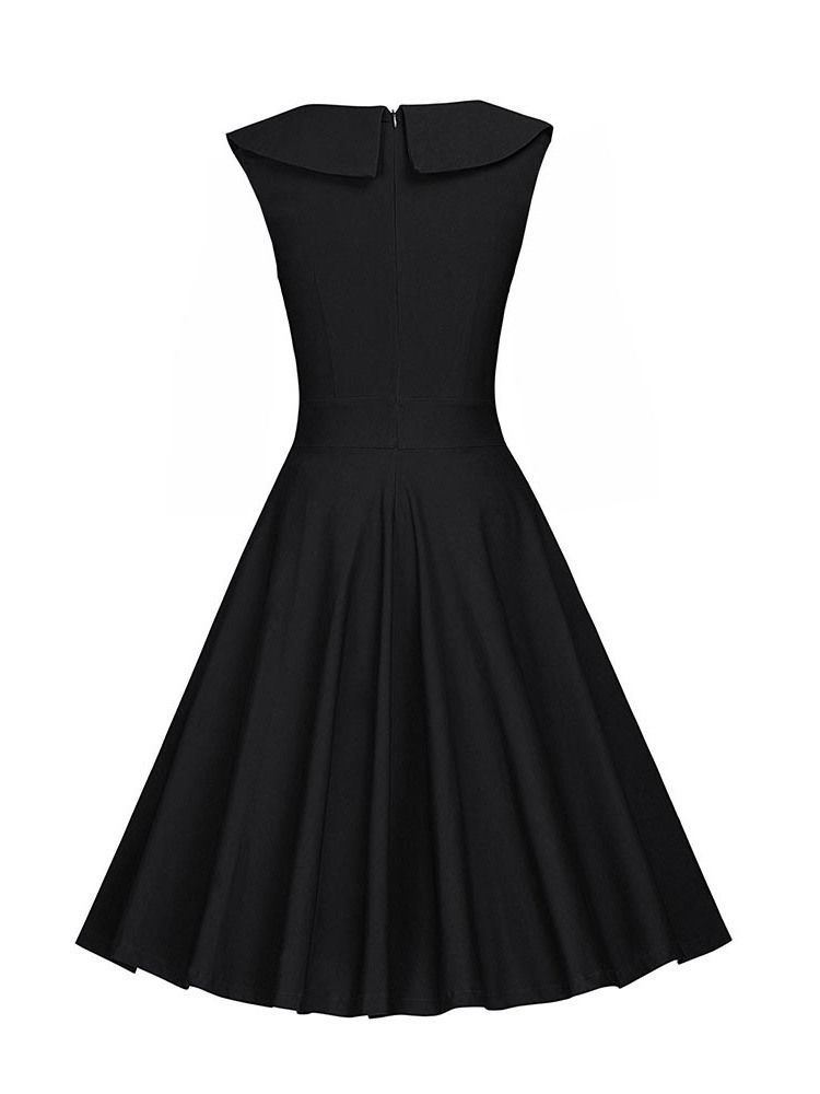 Vestido Feminino Com Estampa De Bolinhas Panturrilha Média E Patchwork