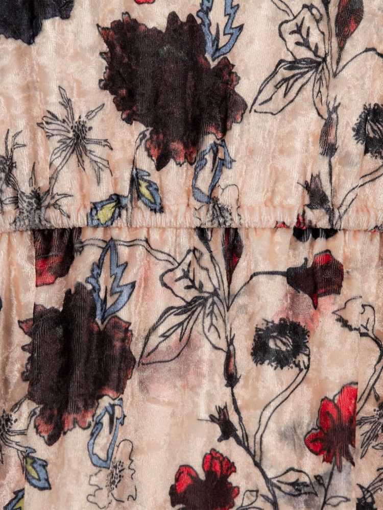 Vestido Feminino Com Estampa Floral De Gola Pólo Em Linha A